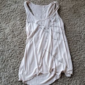 Beautiful feminine tank with rhinestone detailing